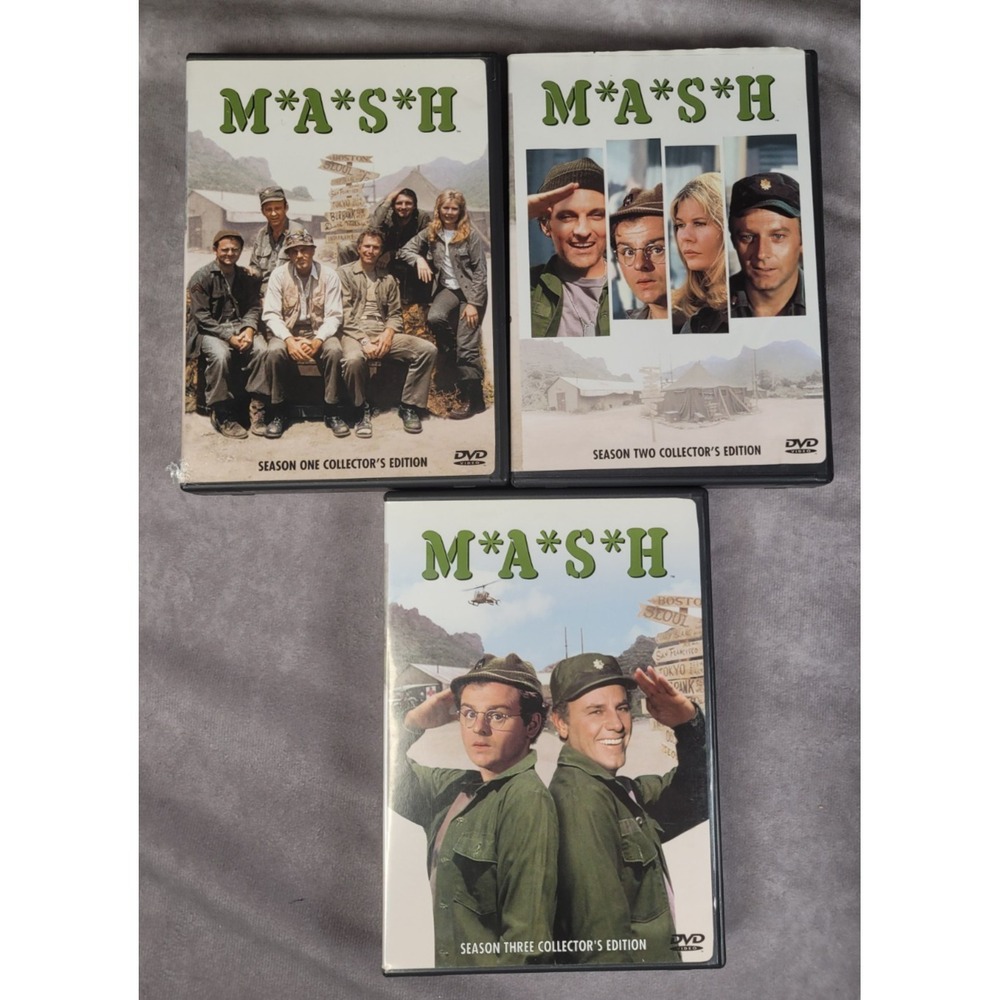 MASH TV Series DVD Seasons 1 2 3 Collector's Edition Lot of 3 Complete Sets